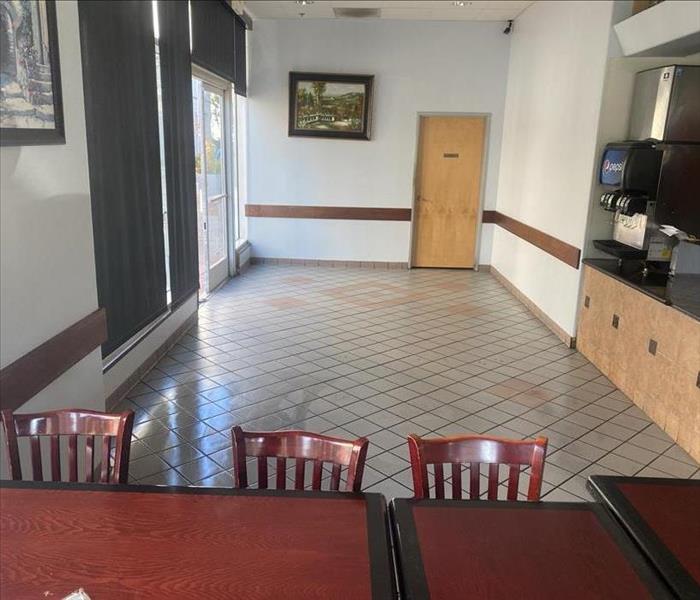 Restaurant space cleaned and restored to normal